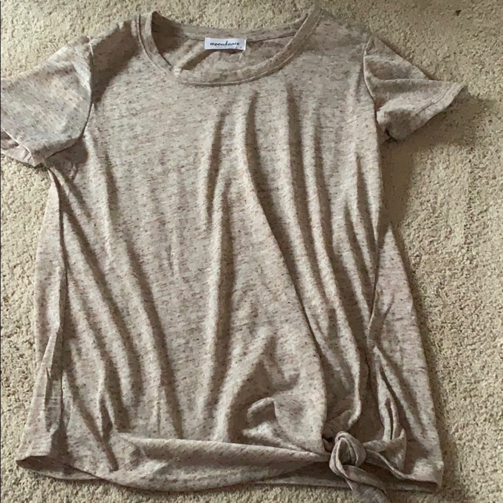 tan with tiny black speck t shirt